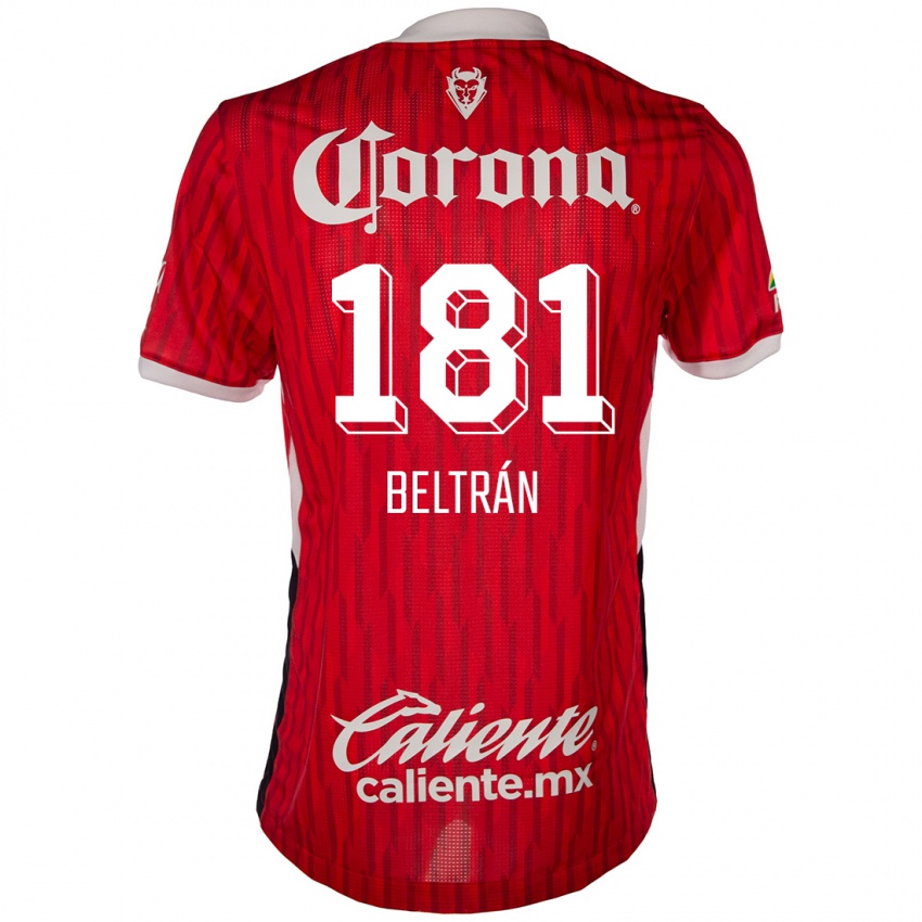 Bambino Maglia Ronaldo Beltrán #181 Rosso Bianco Kit Gara Home 2024/25 Maglietta