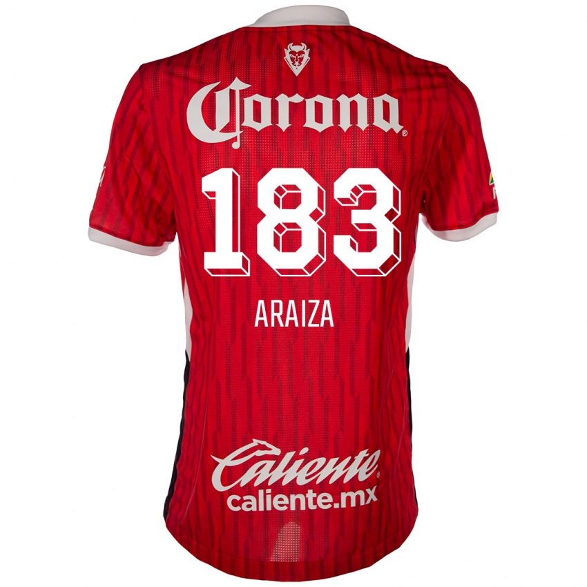 Bambino Maglia Daniel Araiza #183 Rosso Bianco Kit Gara Home 2024/25 Maglietta