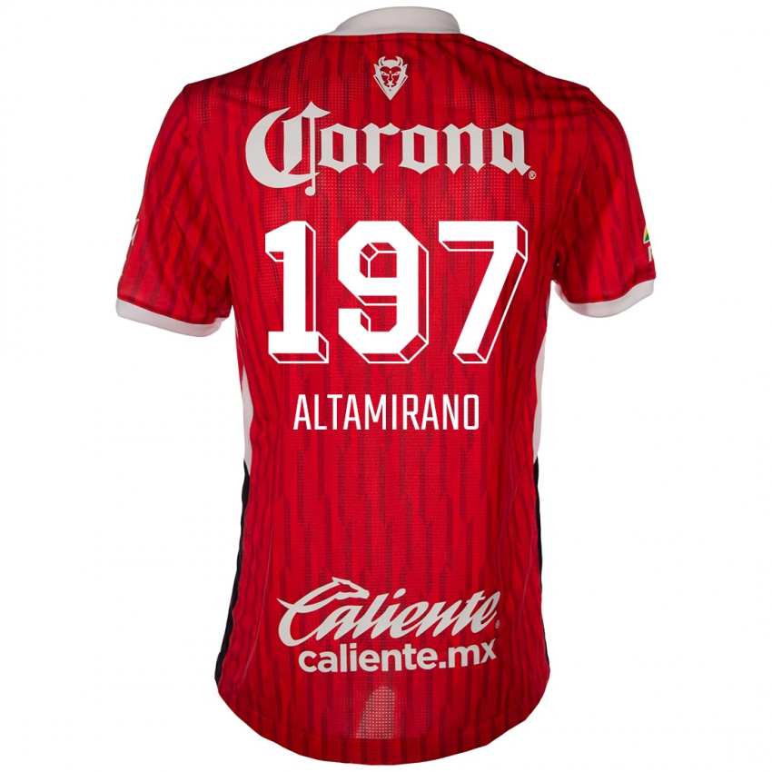 Bambino Maglia Óscar Altamirano #197 Rosso Bianco Kit Gara Home 2024/25 Maglietta