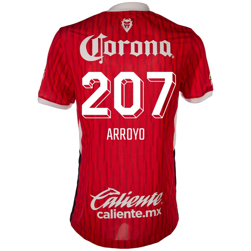 Bambino Maglia José Arroyo #207 Rosso Bianco Kit Gara Home 2024/25 Maglietta