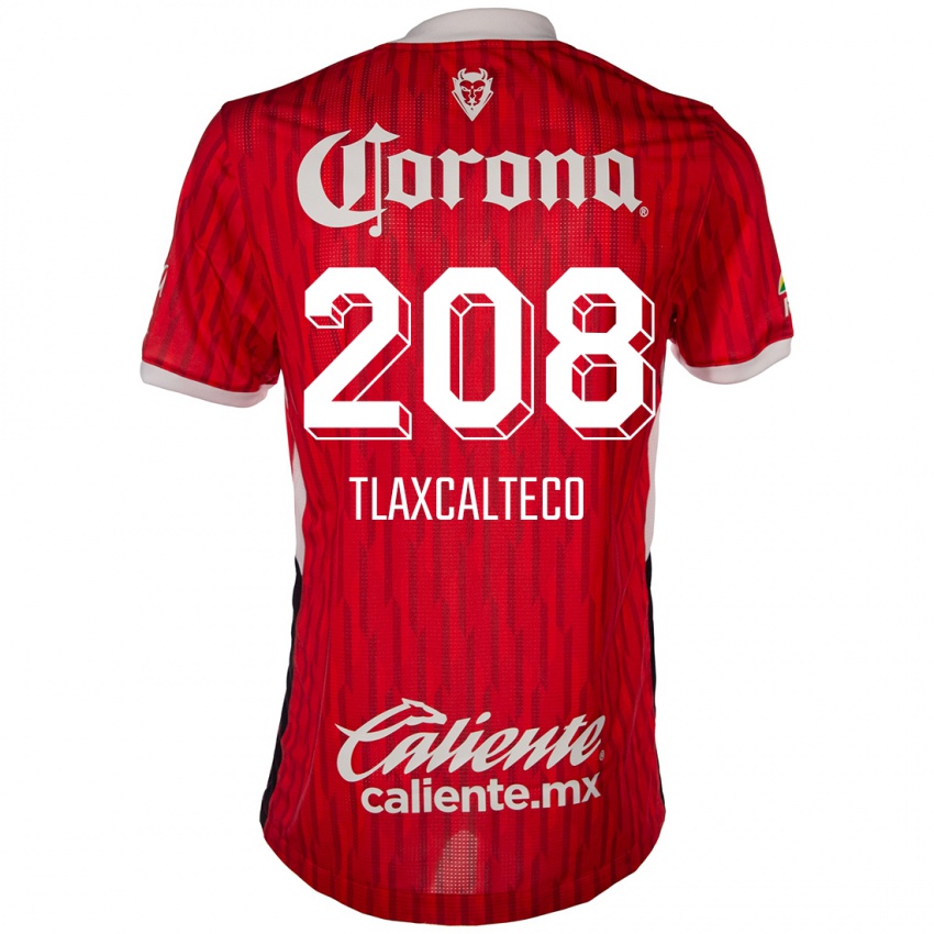 Bambino Maglia Sait Tlaxcalteco #208 Rosso Bianco Kit Gara Home 2024/25 Maglietta