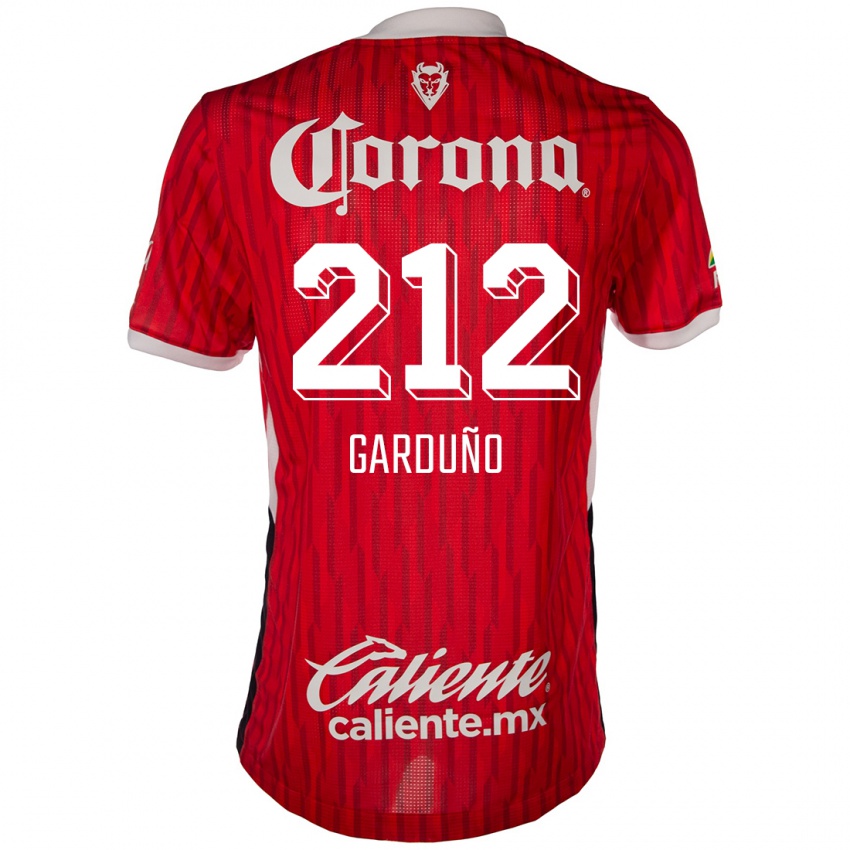 Bambino Maglia Carlos Garduño #212 Rosso Bianco Kit Gara Home 2024/25 Maglietta