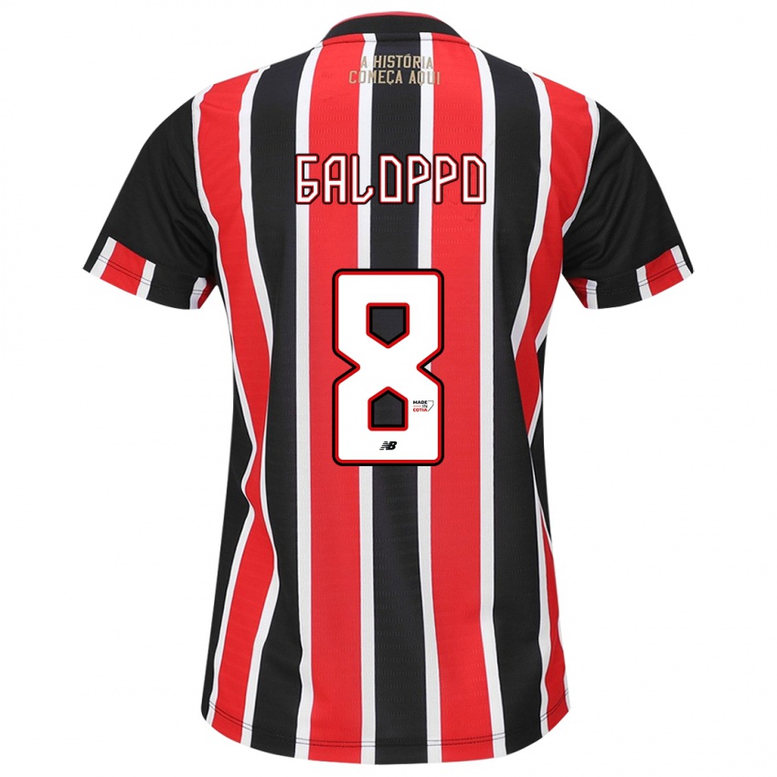 Bambino Maglia Giuliano Galoppo #8 Nero Rosso Bianco Kit Gara Away 2024/25 Maglietta