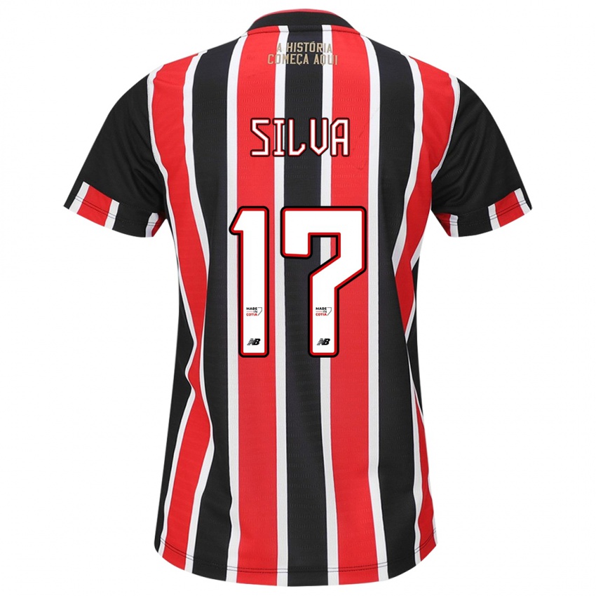 Bambino Maglia André Silva #17 Nero Rosso Bianco Kit Gara Away 2024/25 Maglietta