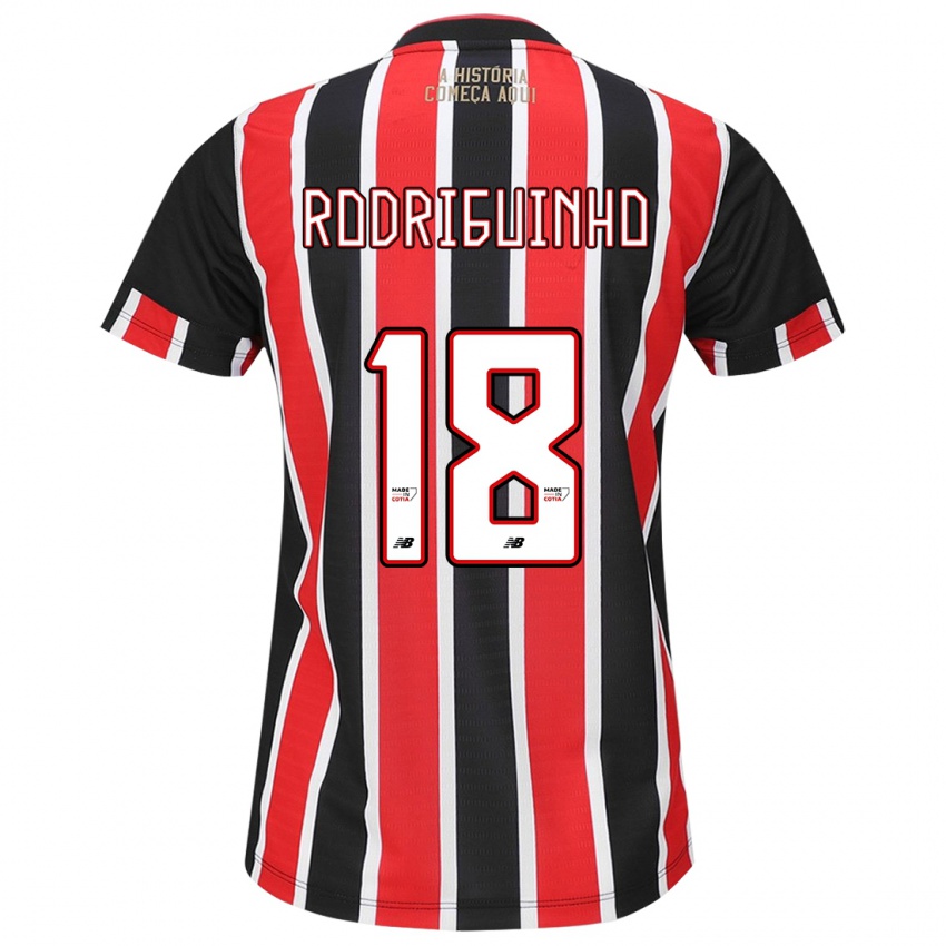 Bambino Maglia Rodriguinho #18 Nero Rosso Bianco Kit Gara Away 2024/25 Maglietta