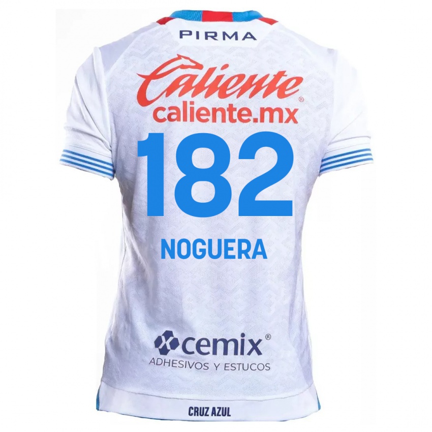 Bambino Maglia Heldrich Noguera #182 Bianco Blu Kit Gara Away 2024/25 Maglietta