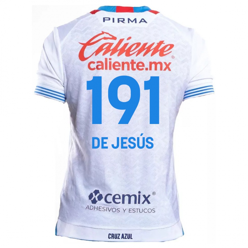 Bambino Maglia Luis De Jesús #191 Bianco Blu Kit Gara Away 2024/25 Maglietta