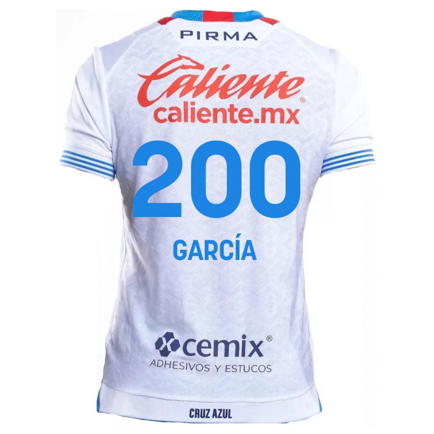 Bambino Maglia Jorge Garcia #200 Bianco Blu Kit Gara Away 2024/25 Maglietta