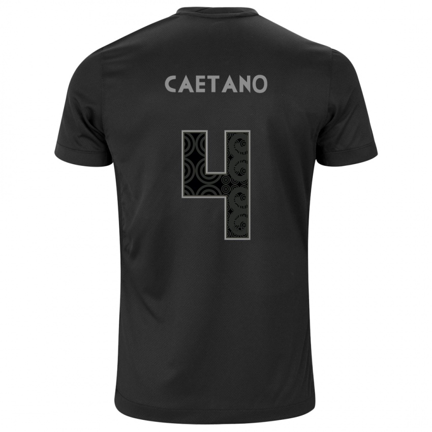 Bambino Maglia Caetano #4 Nero Kit Gara Away 2024/25 Maglietta