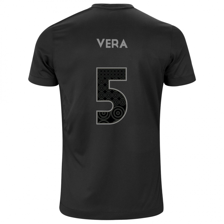 Bambino Maglia Fausto Vera #5 Nero Kit Gara Away 2024/25 Maglietta