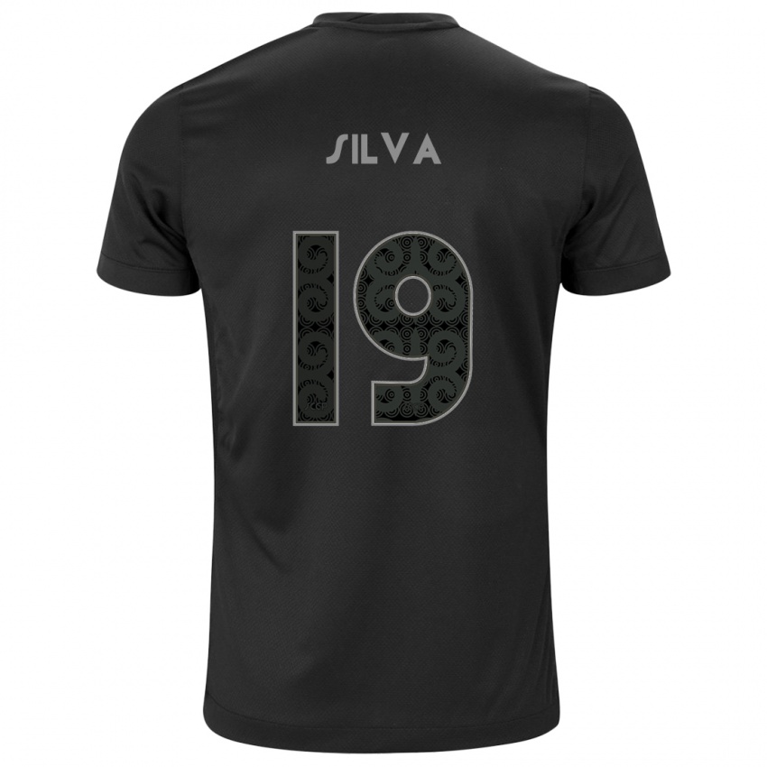 Bambino Maglia Gustavo Silva #19 Nero Kit Gara Away 2024/25 Maglietta