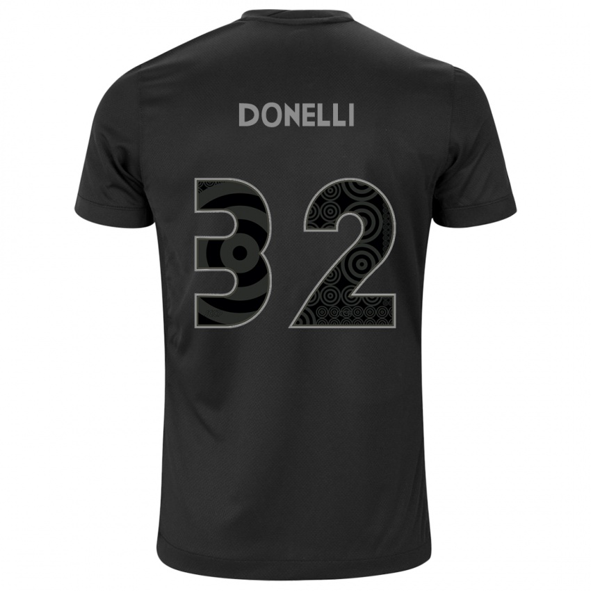 Bambino Maglia Matheus Donelli #32 Nero Kit Gara Away 2024/25 Maglietta