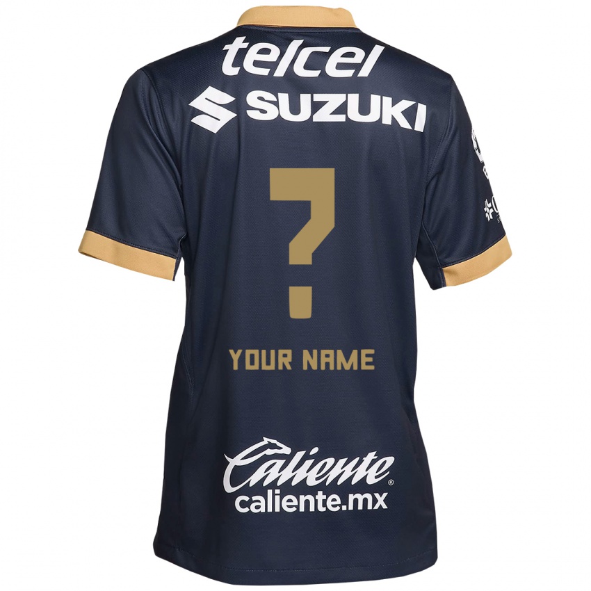 Bambino Maglia Il Tuo Nome #0 Ossidiana Oro Bianco Kit Gara Away 2024/25 Maglietta