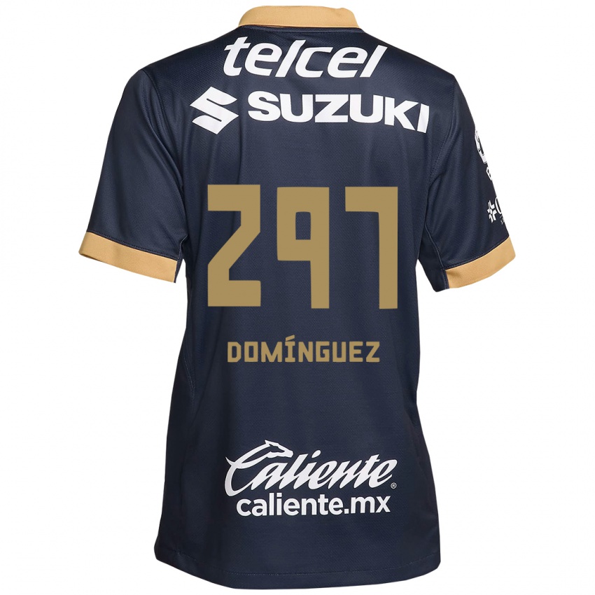 Bambino Maglia Julio Dominguez #297 Ossidiana Oro Bianco Kit Gara Away 2024/25 Maglietta