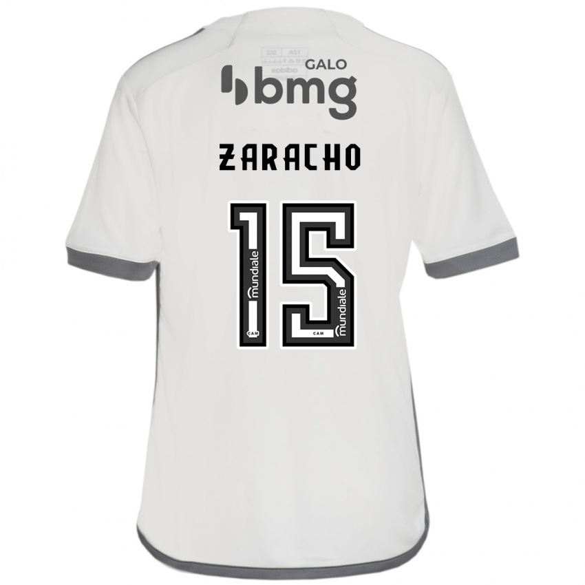 Bambino Maglia Matías Zaracho #15 Bianco Kit Gara Away 2024/25 Maglietta