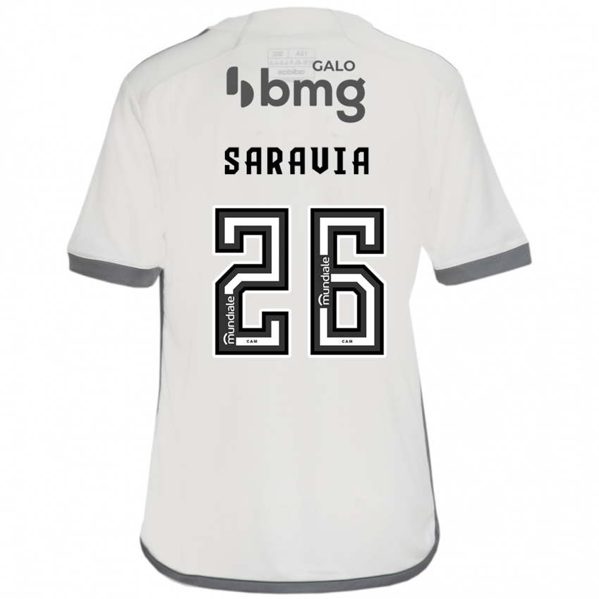 Bambino Maglia Renzo Saravia #26 Bianco Kit Gara Away 2024/25 Maglietta