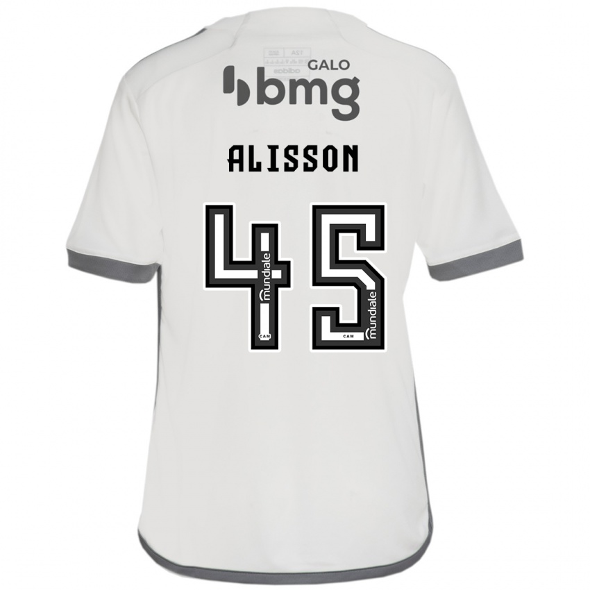 Bambino Maglia Alisson #45 Bianco Kit Gara Away 2024/25 Maglietta