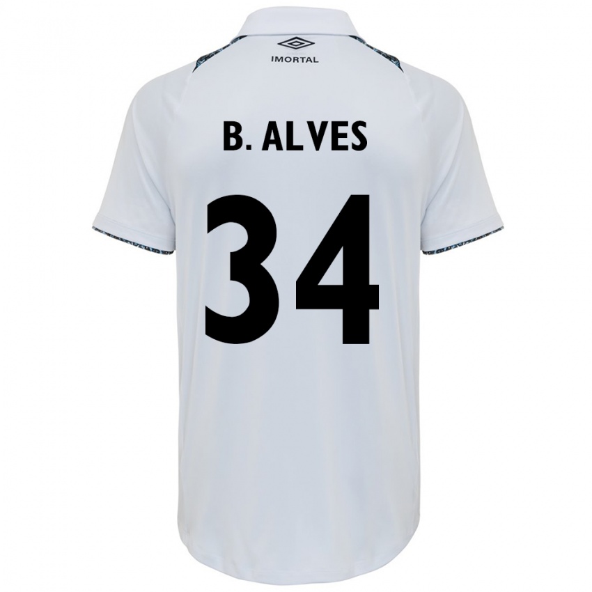 Bambino Maglia Bruno Alves #34 Bianco Blu Kit Gara Away 2024/25 Maglietta