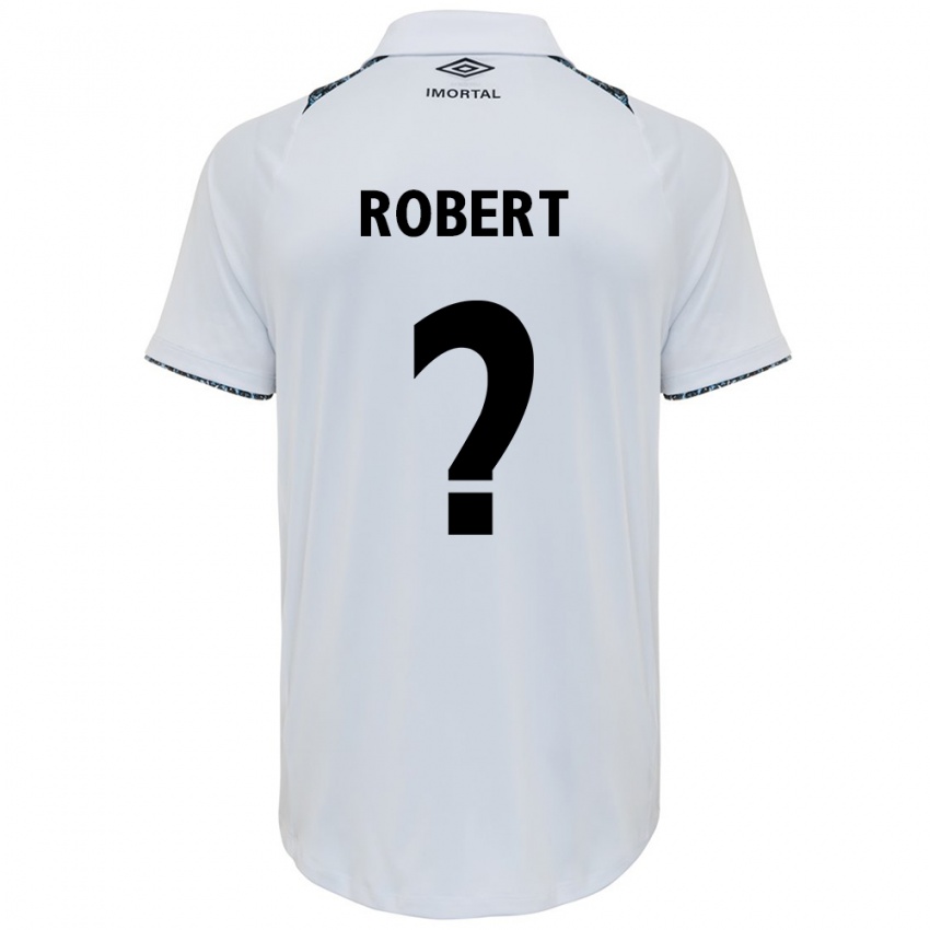 Bambino Maglia Robert #0 Bianco Blu Kit Gara Away 2024/25 Maglietta