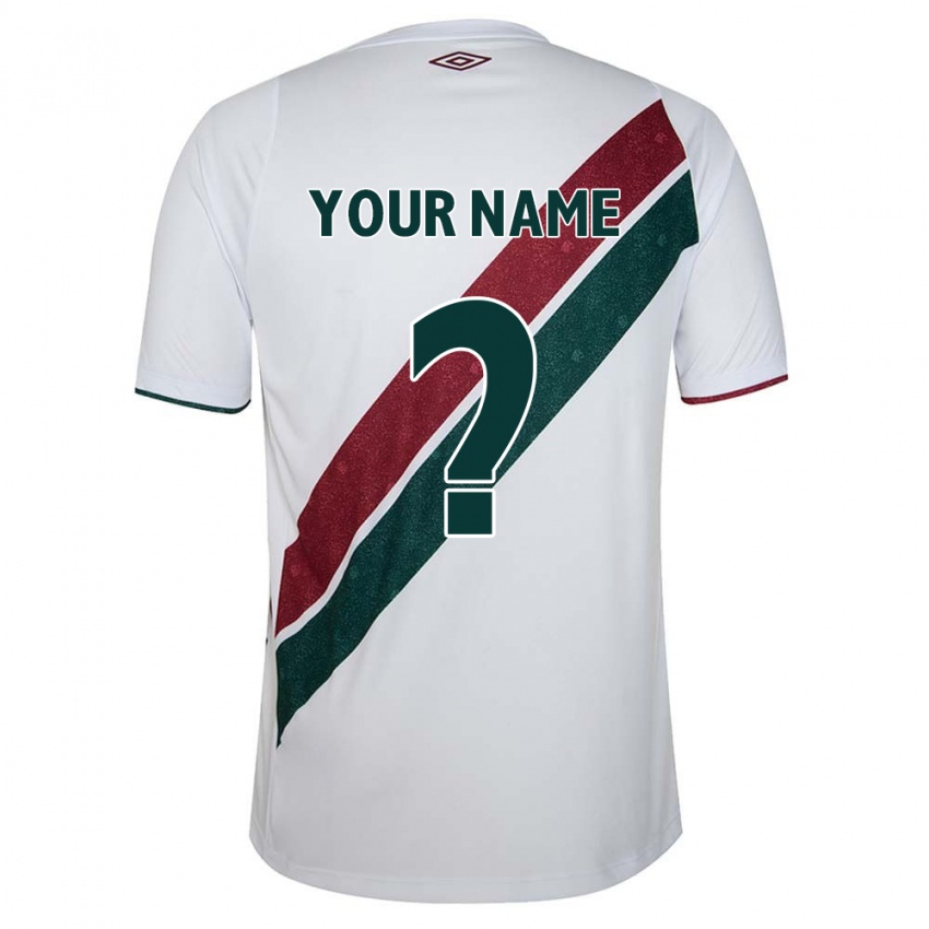 Bambino Maglia Il Tuo Nome #0 Bianco Verde Marrone Kit Gara Away 2024/25 Maglietta