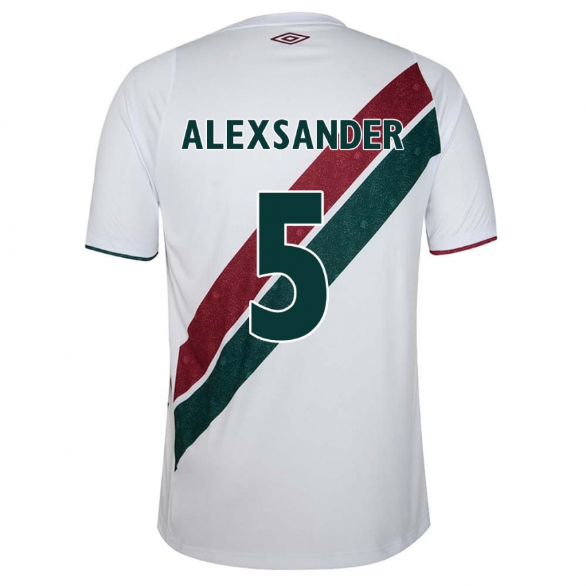 Bambino Maglia Alexsander #5 Bianco Verde Marrone Kit Gara Away 2024/25 Maglietta