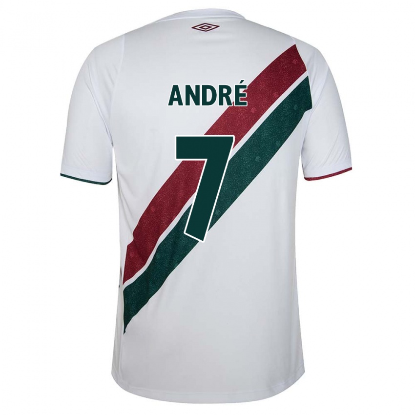 Bambino Maglia André #7 Bianco Verde Marrone Kit Gara Away 2024/25 Maglietta