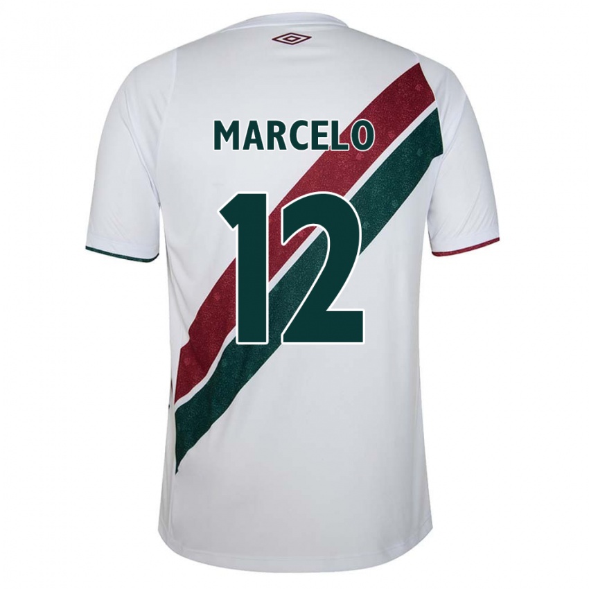 Bambino Maglia Marcelo #12 Bianco Verde Marrone Kit Gara Away 2024/25 Maglietta