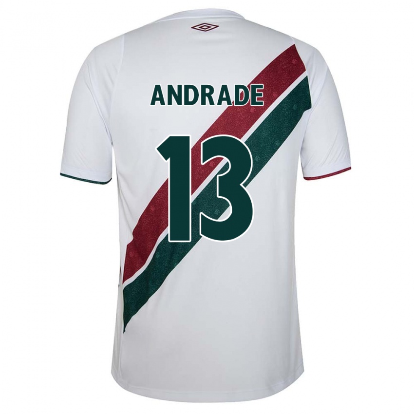 Bambino Maglia Felipe Andrade #13 Bianco Verde Marrone Kit Gara Away 2024/25 Maglietta