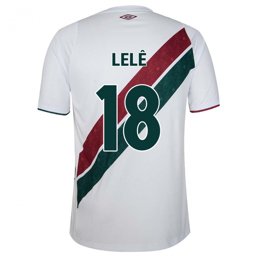 Bambino Maglia Lelê #18 Bianco Verde Marrone Kit Gara Away 2024/25 Maglietta