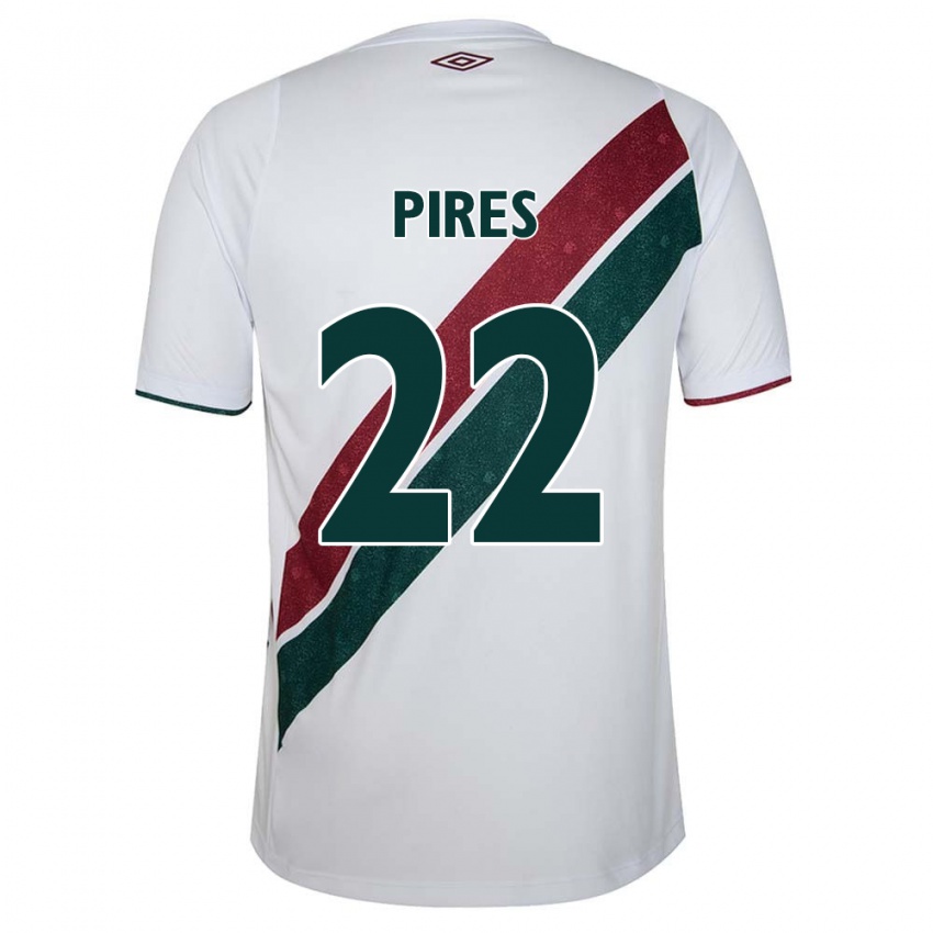 Bambino Maglia Gabriel Pires #22 Bianco Verde Marrone Kit Gara Away 2024/25 Maglietta