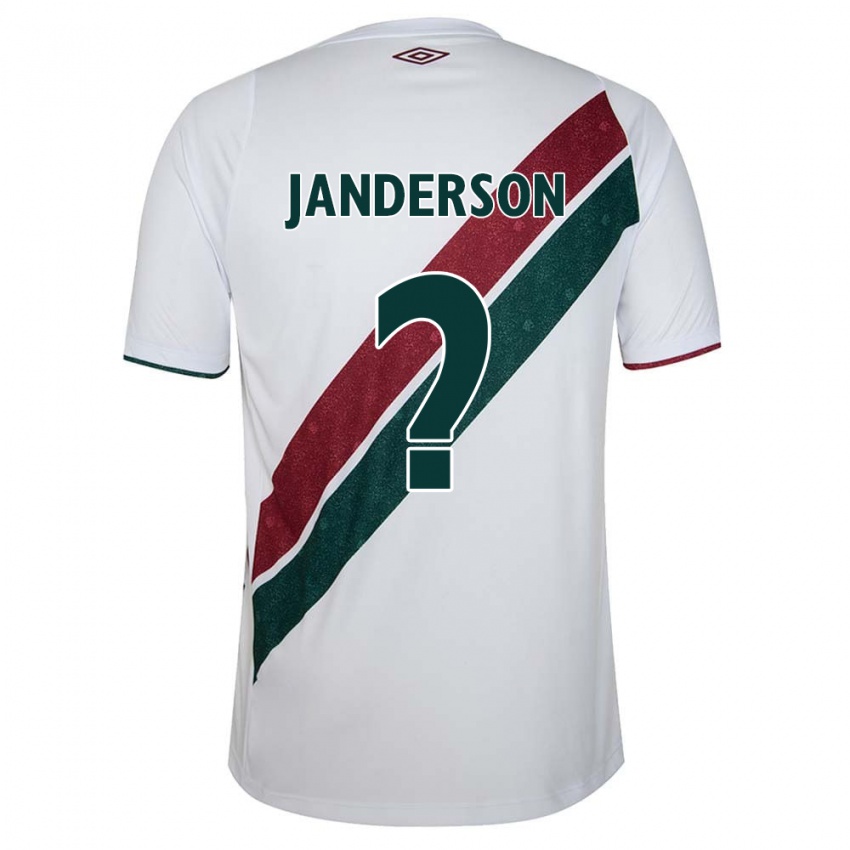 Bambino Maglia Janderson #0 Bianco Verde Marrone Kit Gara Away 2024/25 Maglietta