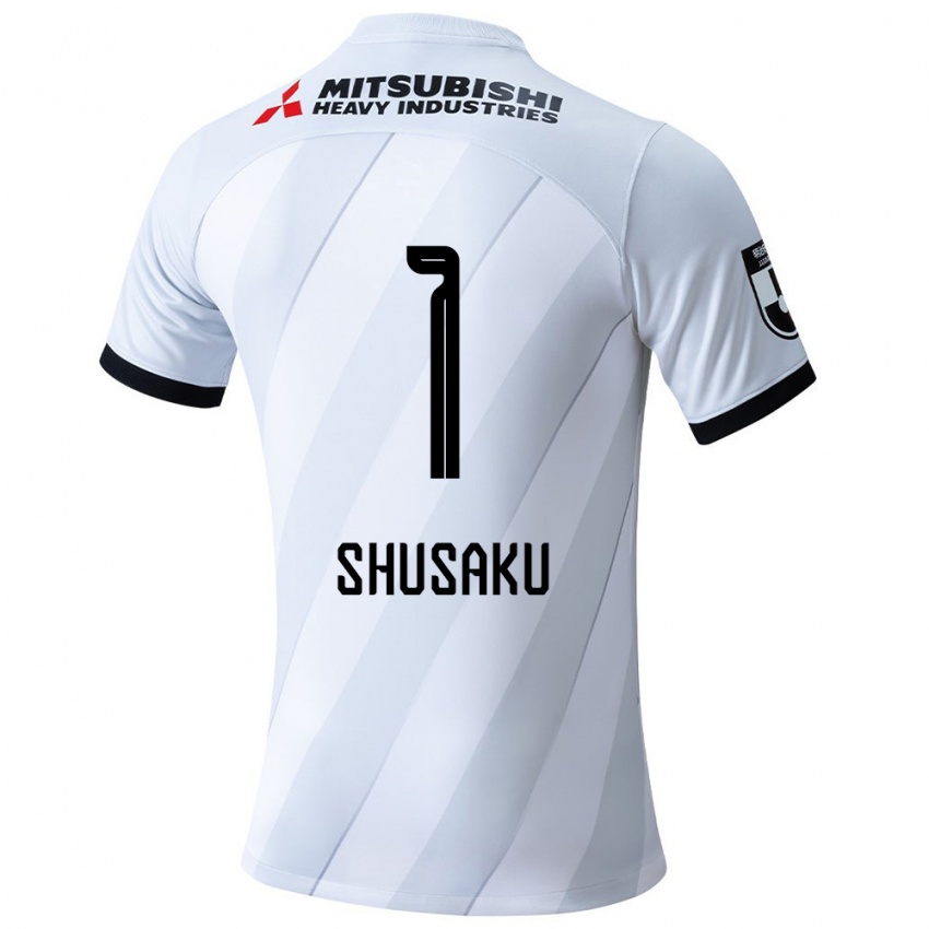 Bambino Maglia Shusaku Nishikawa #1 Bianco Grigio Kit Gara Away 2024/25 Maglietta