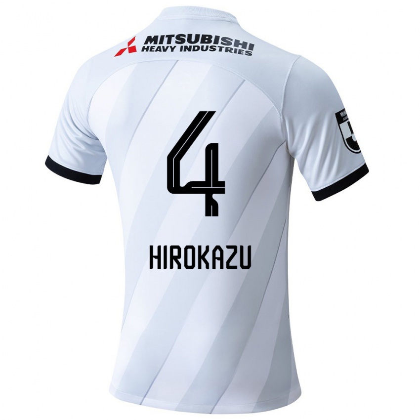 Bambino Maglia Hirokazu Ishihara #4 Bianco Grigio Kit Gara Away 2024/25 Maglietta