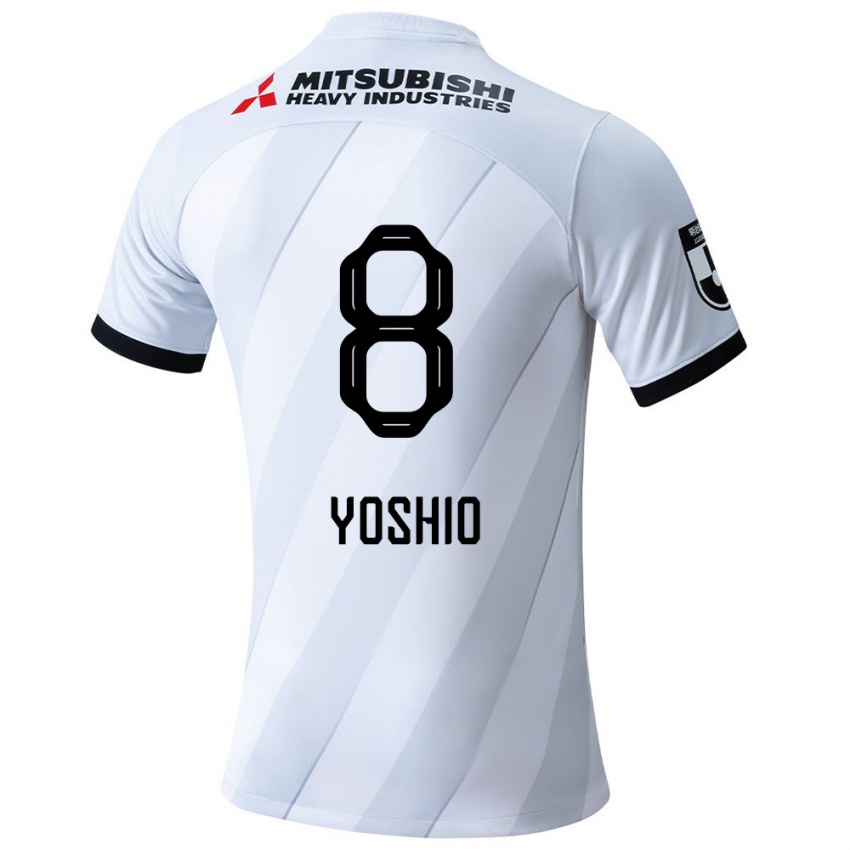 Bambino Maglia Yoshio Koizumi #8 Bianco Grigio Kit Gara Away 2024/25 Maglietta