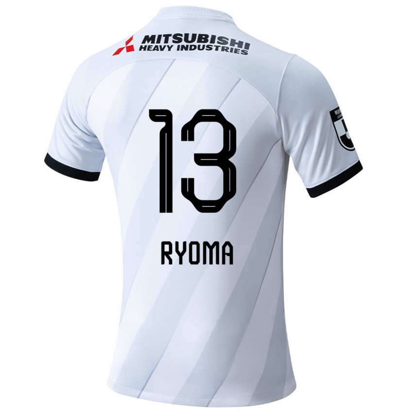 Bambino Maglia Ryoma Watanabe #13 Bianco Grigio Kit Gara Away 2024/25 Maglietta