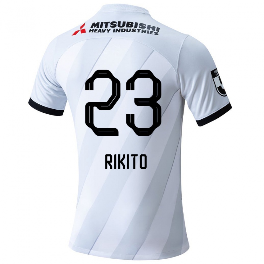 Bambino Maglia Rikito Inoue #23 Bianco Grigio Kit Gara Away 2024/25 Maglietta