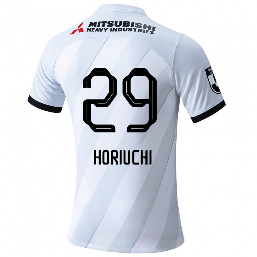 Bambino Maglia Yota Horiuchi #29 Bianco Grigio Kit Gara Away 2024/25 Maglietta