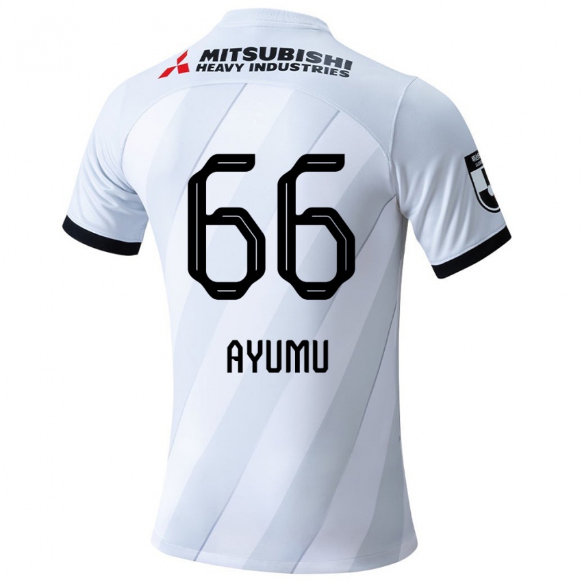 Bambino Maglia Ayumu Ohata #66 Bianco Grigio Kit Gara Away 2024/25 Maglietta