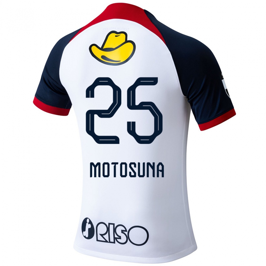 Bambino Maglia Anthony Motosuna #25 Bianco Blu Rosso Kit Gara Away 2024/25 Maglietta