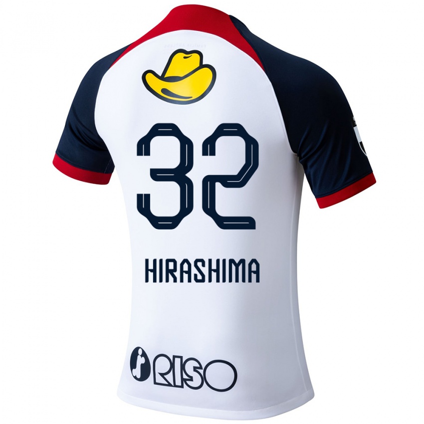 Bambino Maglia Daigo Hirashima #32 Bianco Blu Rosso Kit Gara Away 2024/25 Maglietta