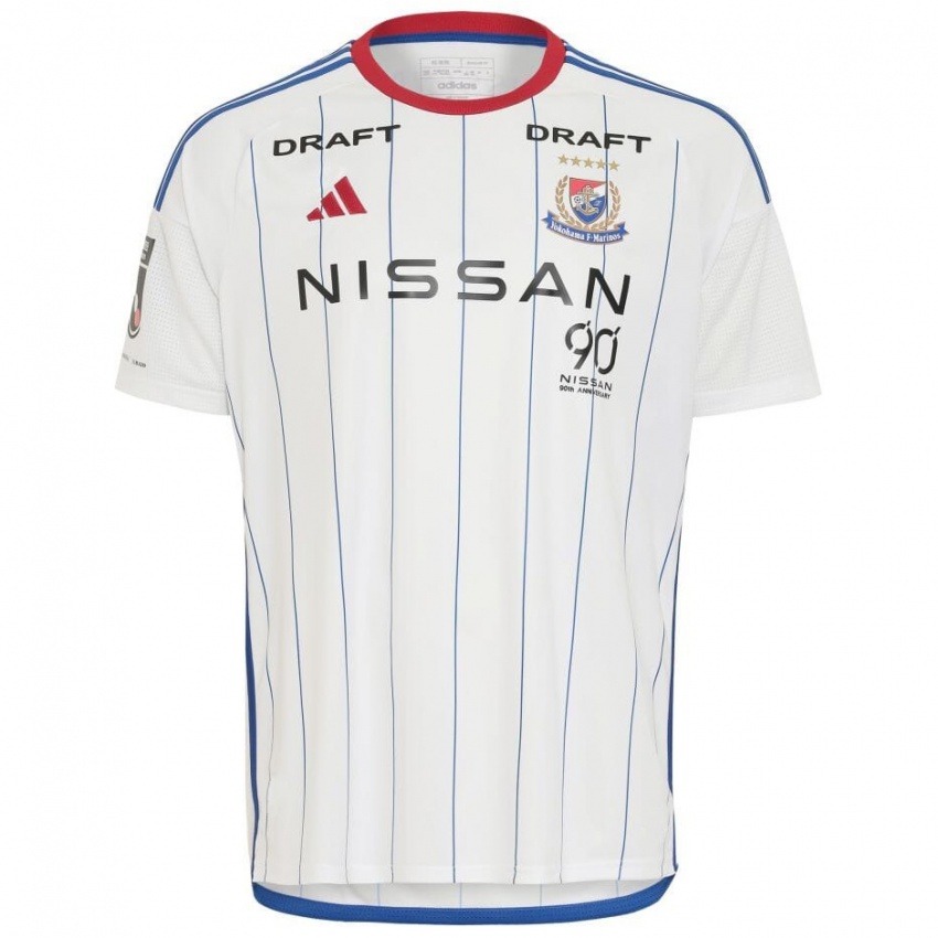 Bambino Maglia Kiyomu Naito #25 Bianco Blu Rosso Kit Gara Away 2024/25 Maglietta