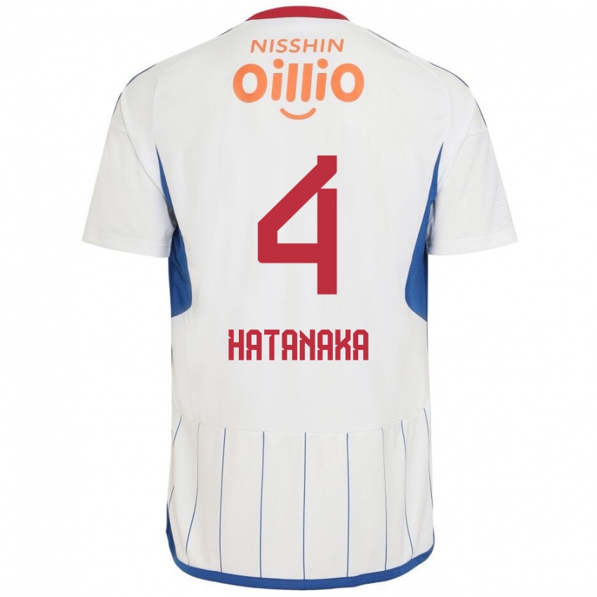 Bambino Maglia Shinnosuke Hatanaka #4 Bianco Blu Rosso Kit Gara Away 2024/25 Maglietta