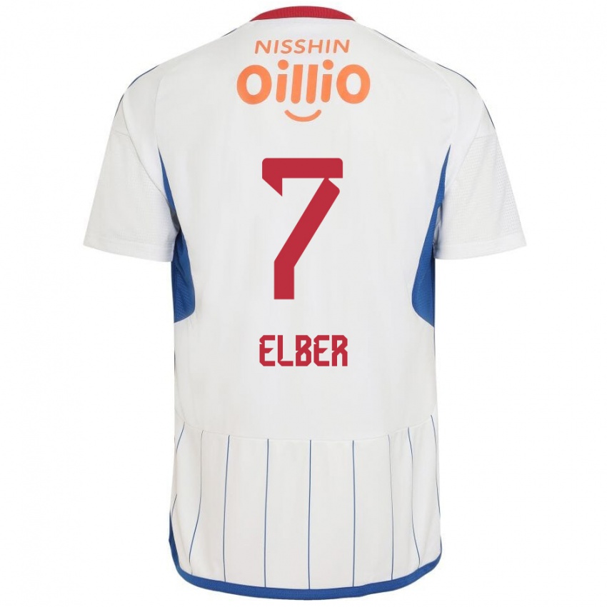 Bambino Maglia Élber #7 Bianco Blu Rosso Kit Gara Away 2024/25 Maglietta