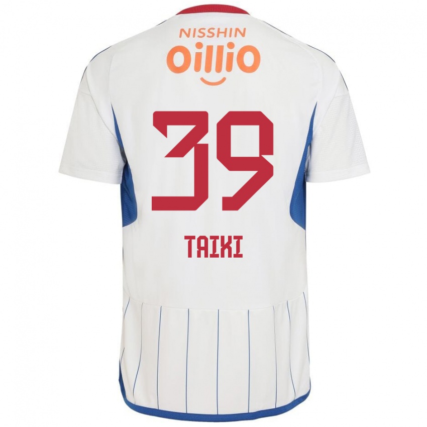 Bambino Maglia Taiki Watanabe #39 Bianco Blu Rosso Kit Gara Away 2024/25 Maglietta