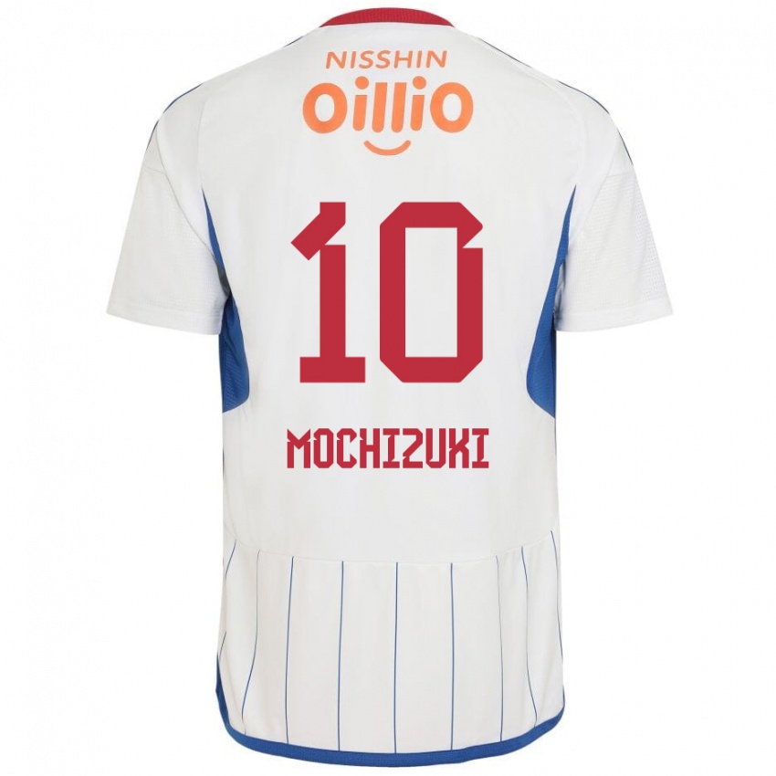 Bambino Maglia Kohei Mochizuki #10 Bianco Blu Rosso Kit Gara Away 2024/25 Maglietta