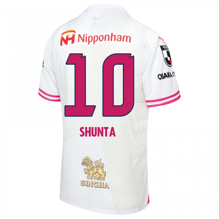 Bambino Maglia Shunta Tanaka #10 Bianco Rosa Kit Gara Away 2024/25 Maglietta