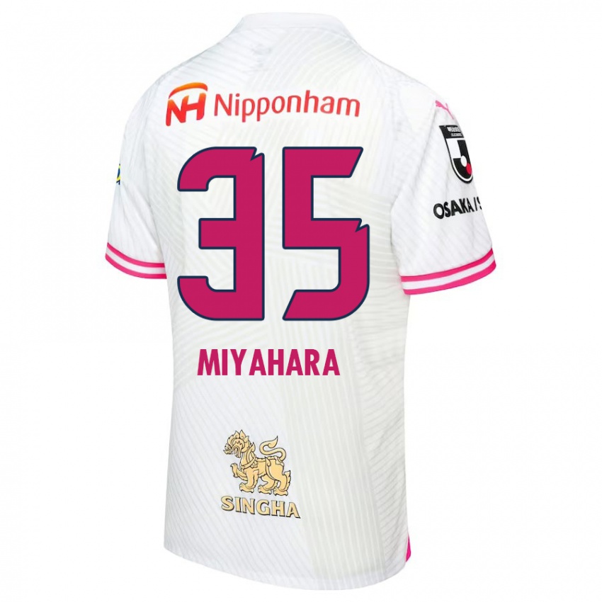 Bambino Maglia Jinta Miyahara #35 Bianco Rosa Kit Gara Away 2024/25 Maglietta