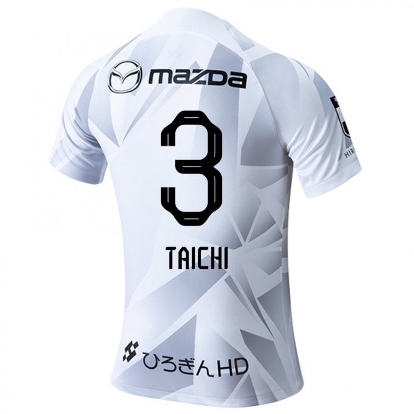 Bambino Maglia Taichi Yamasaki #3 Bianco Grigio Nero Kit Gara Away 2024/25 Maglietta