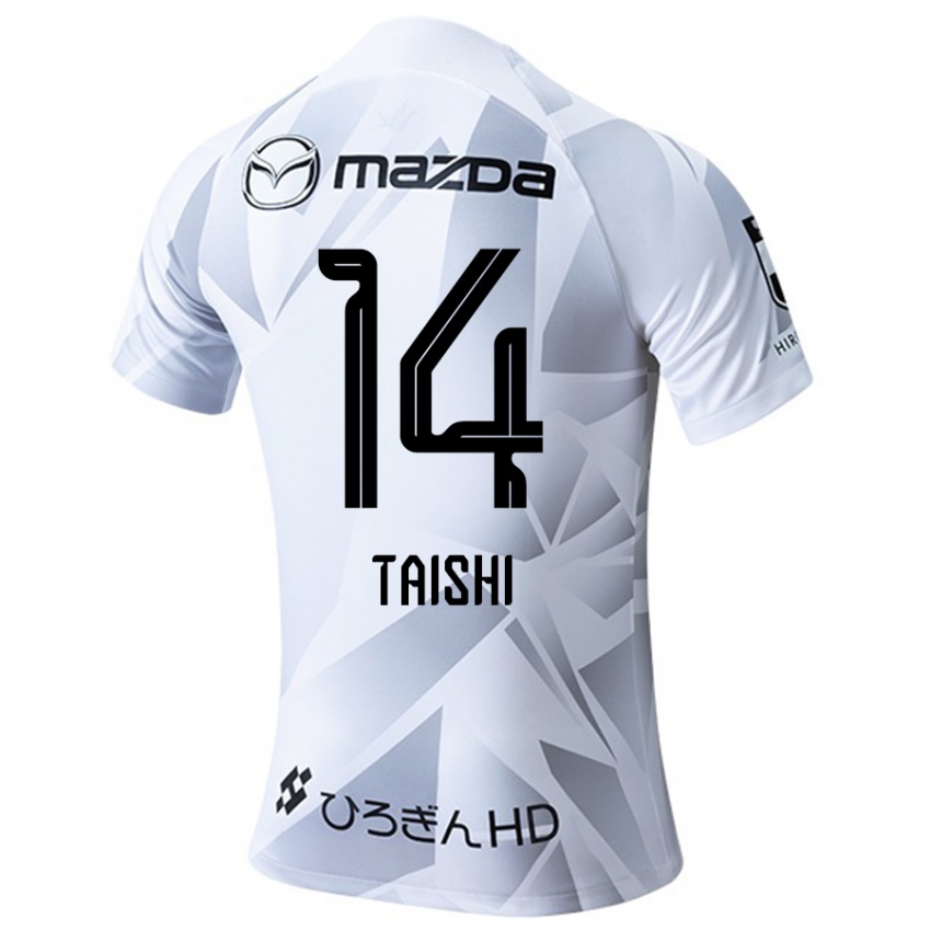 Bambino Maglia Taishi Matsumoto #14 Bianco Grigio Nero Kit Gara Away 2024/25 Maglietta