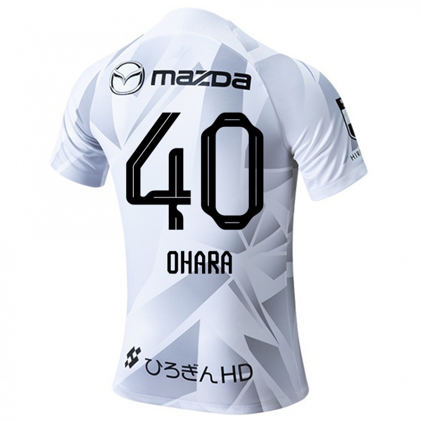 Bambino Maglia Motoki Ohara #40 Bianco Grigio Nero Kit Gara Away 2024/25 Maglietta